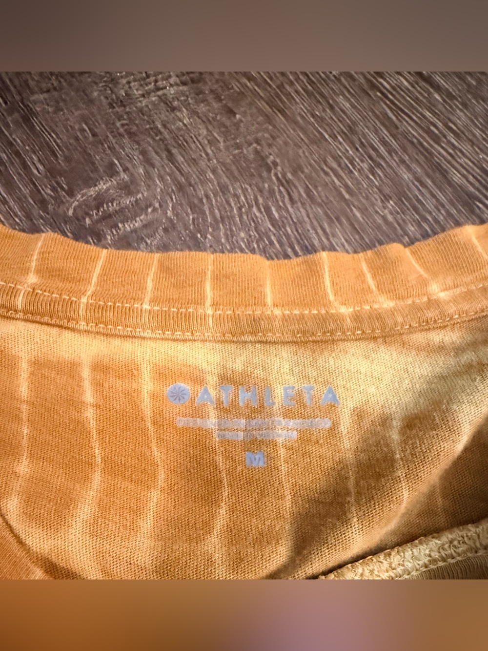 Athleta Women's Mustard Tie-Dye Satin Chemise Top - Picture 3 of 5